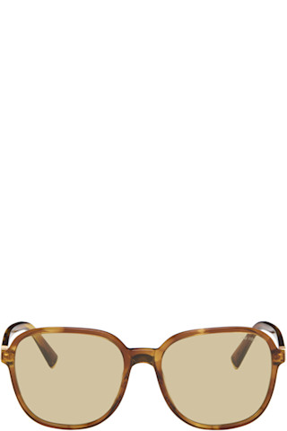Brown 'Miu Regard' Sunglasses by Miu Miu Eyewear on Sale