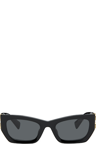 Miu Miu Eyewearのブラック Miu Glimpse サングラスがセール中