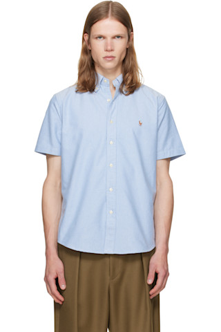 Polo Ralph Lauren: Blue Classic Fit Oxford Shirt | SSENSE