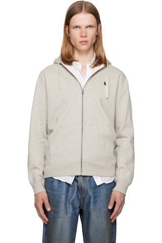 Polo Ralph Laurenのグレー フリース フルジップ フーディがセール中