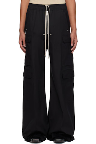 Rick Owens: Black Temple Cargobelas Cargo Pants | SSENSE Canada