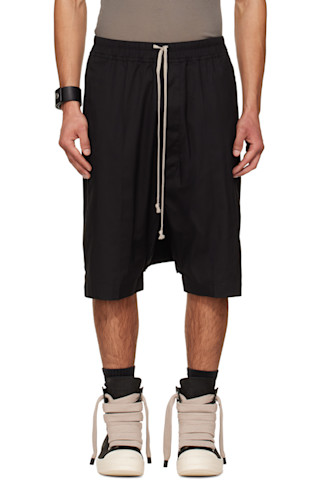 Rick Owens: ブラック Temple Rick S Pods ショートパンツ | SSENSE 日本