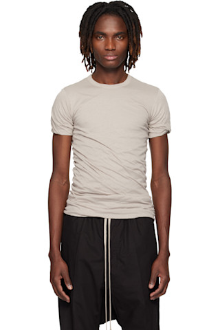 Rick Owens: オフホワイト Temple Double SS Tシャツ | SSENSE 日本