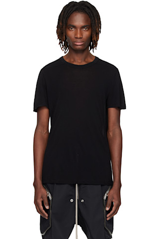 Rick Owens: ブラック Temple Short Level Tシャツ | SSENSE 日本