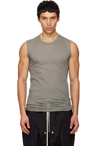 Rick Owens: グレー Temple Basic SL タンクトップ | SSENSE 日本