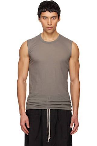 Rick Owens: グレー Temple Basic SL タンクトップ | SSENSE 日本