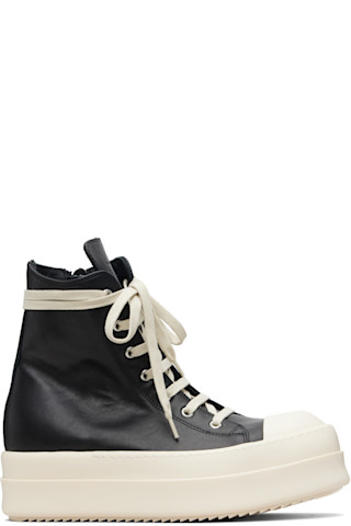 Black Temple Mega Bumper Sneakers by Rick Owens on Sale