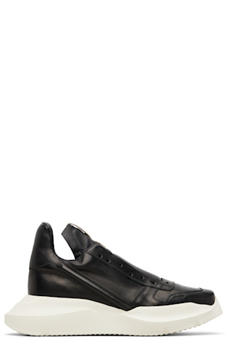 Rick Owens: Black Temple Geth Runner Sneakers | SSENSE