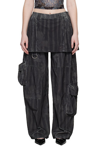 Collina Strada: ブラック Lawn Skirt カーゴパンツ | SSENSE 日本