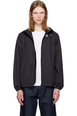 COMME des GARÇONS PLAY: ブラック K-Wayエディション フルジップ