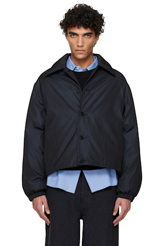 Jil Sander: Black Blouson Jacket | SSENSE