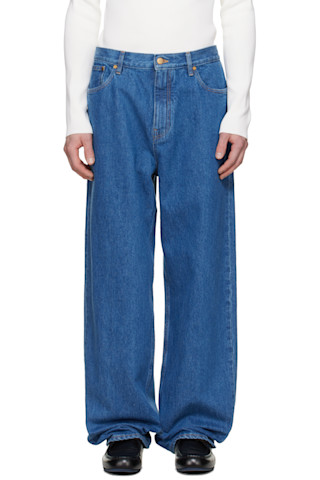 Jil Sander: Blue Faded Jeans | SSENSE
