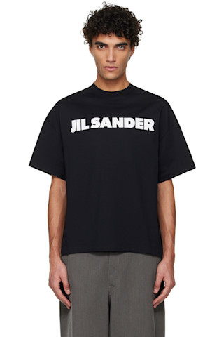 Black Logo T-shirt by Jil Sander on Sale
