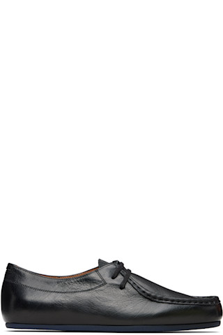 Black Hood Lace-Up Derbys by Jil Sander on Sale