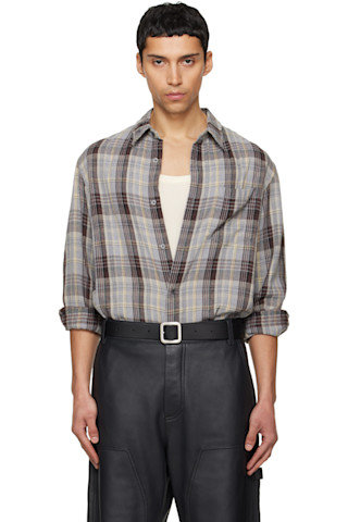 【即完】EVERYDAY SHIRT (GLEN CHECK(GRAY)) Aluminum Glen Check Leeward Dress Shirt | Mizzen+Main