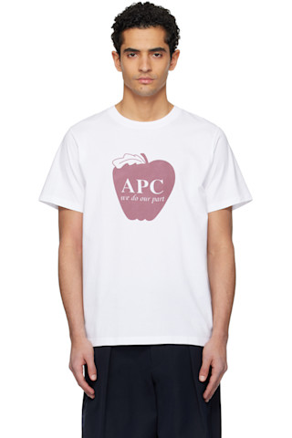 A.P.C.: ホワイト Pomme Tシャツ | SSENSE 日本