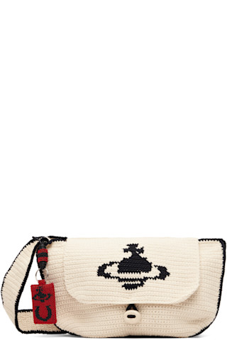 Vivienne Westwood: ベージュ Lucky Halfmoon クロシェ バッグ