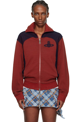 Red & Navy Alien Track Jacket by Vivienne Westwood on Sale