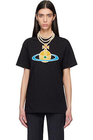 Vivienne Westwood: Black Oversized Orb Classic T-shirt | SSENSE