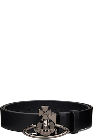 Vivienne Westwood: Black Orb Buckle Belt | SSENSE UK