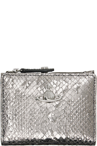 Vivienne Westwood: Silver Slim Flap Card Holder | SSENSE