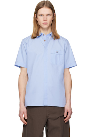 Vivienne Westwood: ブルー Classic 半袖シャツ | SSENSE 日本