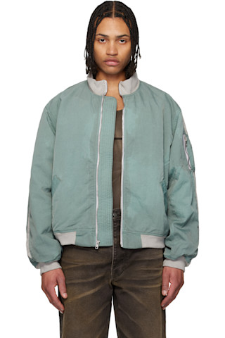ALEXANDER DIGENOVA: Blue RL-Bomber Jacket | SSENSE