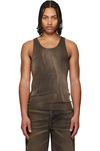 ALEXANDER DIGENOVA: ブラウン フェード タンクトップ | SSENSE 日本