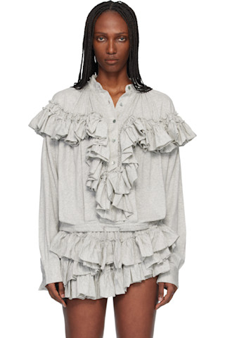 Dries Van Noten: Gray Blouse | SSENSE