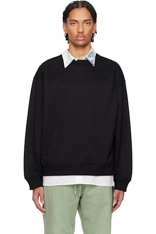 Dries Van Noten: Black Oversized Sweatshirt | SSENSE