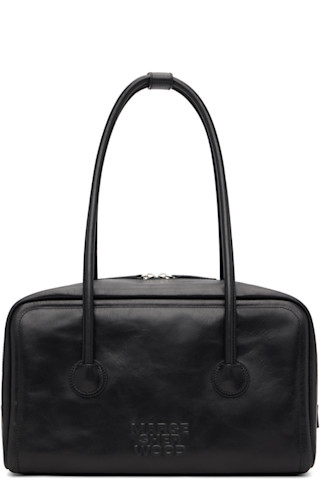 MARGESHERWOOD: Black SOFT BOSTON Bag | SSENSE