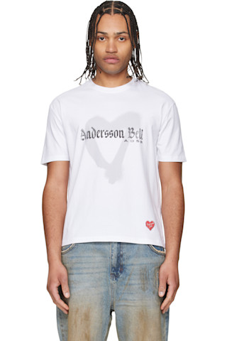 Andersson Bell: ホワイト Essential Heart Tシャツ | SSENSE 日本