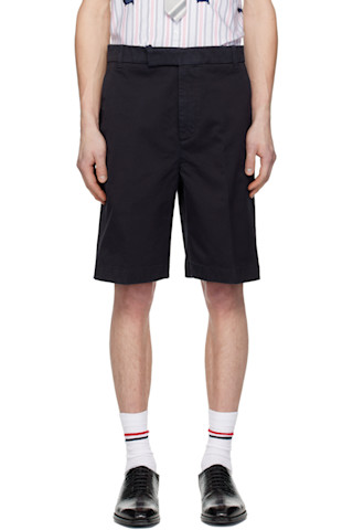Thom Browne: ネイビー コットンツイル ユーティリティ チノショート