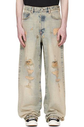 Kenzoのブルー Kenzo Paris Turn Up ワイドフィット ジーンズがセール中