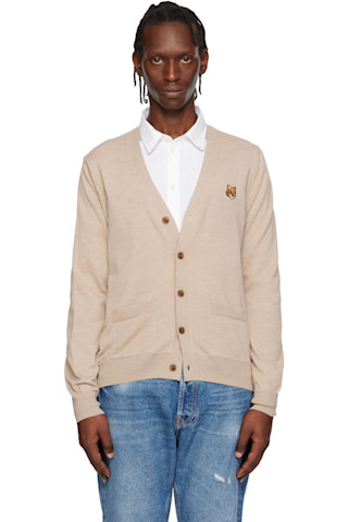Maison Kitsunéのベージュ フォックスヘッド メリノ レギュラー