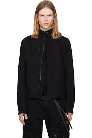 JULIUS: ブラック Prism Biker デニムジャケット | SSENSE 日本