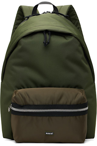sacai: カーキ ポケット バックパック | SSENSE 日本