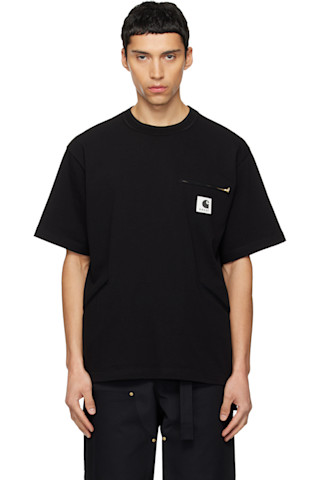 sacai: ブラック Carhartt WIPエディション コットンジャージ Tシャツ