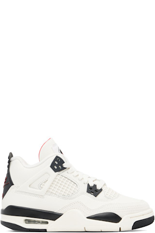 Nike Jordan: Off-White Air Jordan 4 Retro 'Flight Club' Sneakers Nike Jordan: Off-White Air Jordan 4 Retro 'Flight Club' Sneakers
