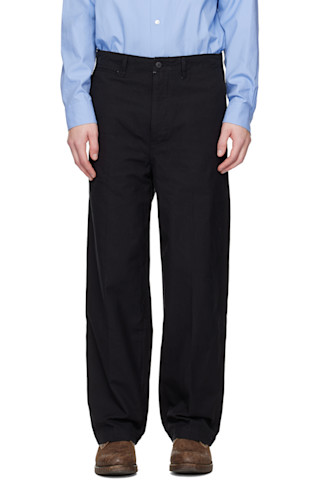 visvim: ブラック Ex Wide チノパンツ | SSENSE 日本