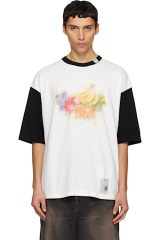 Maison MIHARA YASUHIRO: White Fruit Printed T-shirt | SSENSE