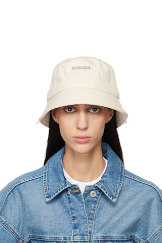 JACQUEMUS: Off-White Les Classiques 'The Gadjo' Bucket Hat | SSENSE