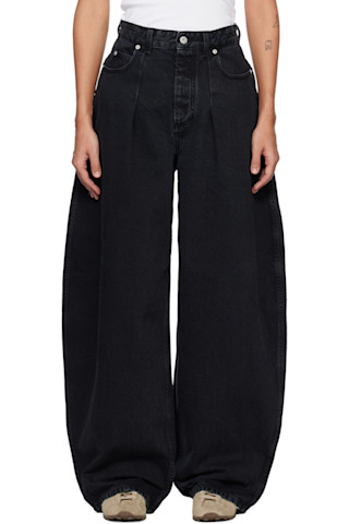 JACQUEMUS: Black 'The Ovalo de-Nîmes denim' Jeans | SSENSE