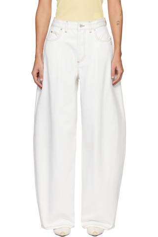 JACQUEMUS: Off-White 'The Ovalo de-Nîmes denim' Jeans | SSENSE