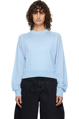 jacquemus ジャックムス　リブニット　カットソー　水色 中古・古着通販】jacquemus (ジャックムス) ウールニットジップアップ トップス