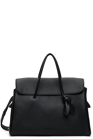 JACQUEMUS: ブラック 'The Turismo shopper' キャリーオール トート JACQUEMUS: ブラック 'The Turismo shopper' キャリーオール トート