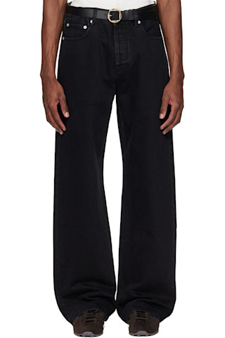 JACQUEMUS: Black 'The straight de-Nîmes denim' Jeans | SSENSE