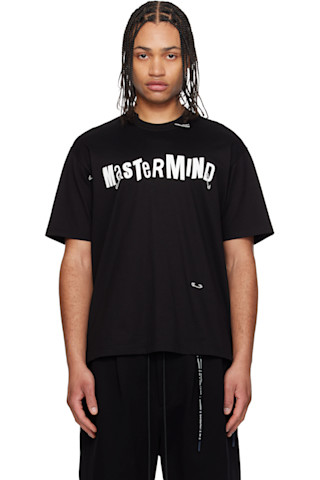 mastermind JAPAN: Black Safety Pin T-shirt | SSENSE
