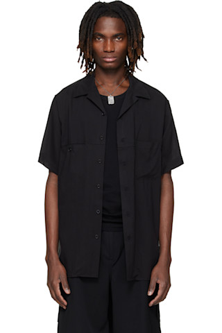 YOHJI YAMAMOTO: ブラック Panel B シャツ | SSENSE 日本