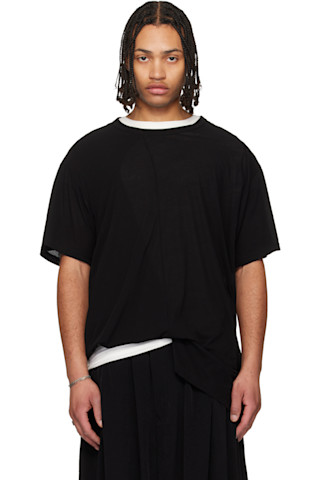 ブラック 半袖 Tシャツ B yohji yamamootto 261573M213014_1.jpg